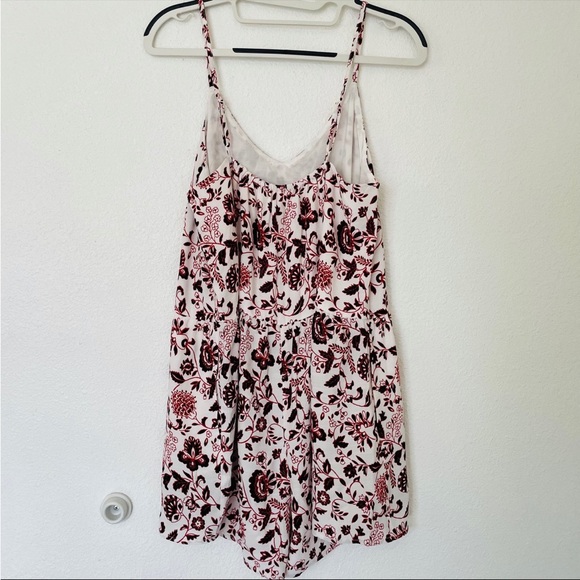 NWOT  LOFT  White, Pink & Burgundy Paisley Print Romper - S - Picture 3 of 7